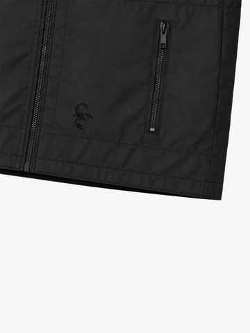 Patch Detail Glossy Stand-Collar Biker Jacket