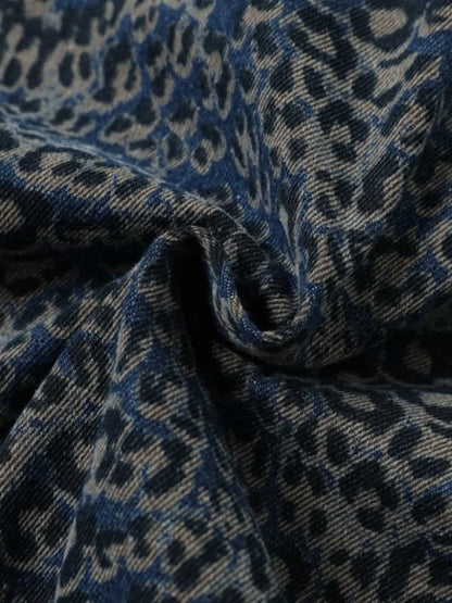 Vintage Lambswool Leopard Emblem Padded Jacket 