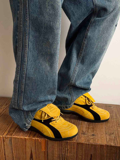 Stylish Yellow Casual Sneakers for Everyday Wear - Comfortable and Versatile Design 