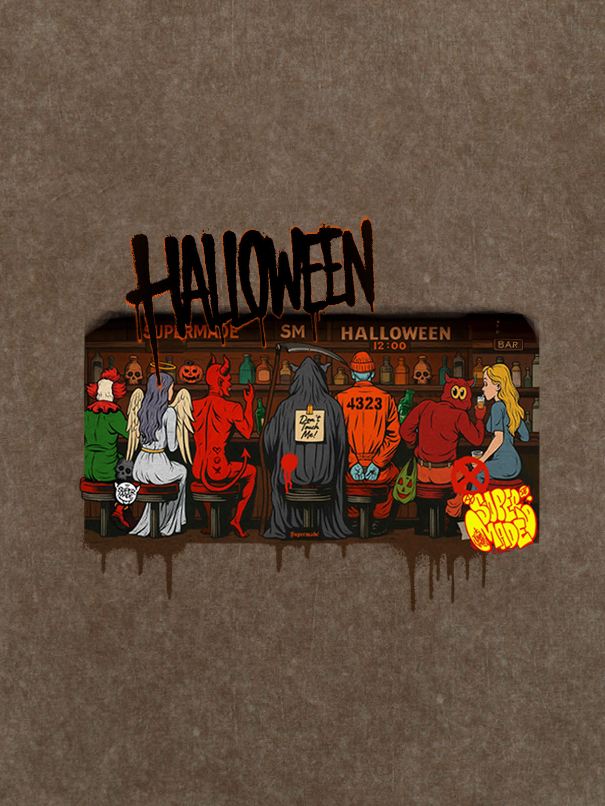 Thesupermade Halloween Pub Party T-shirt 