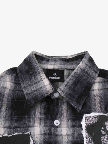 Plaid Dark Graphic Shirt