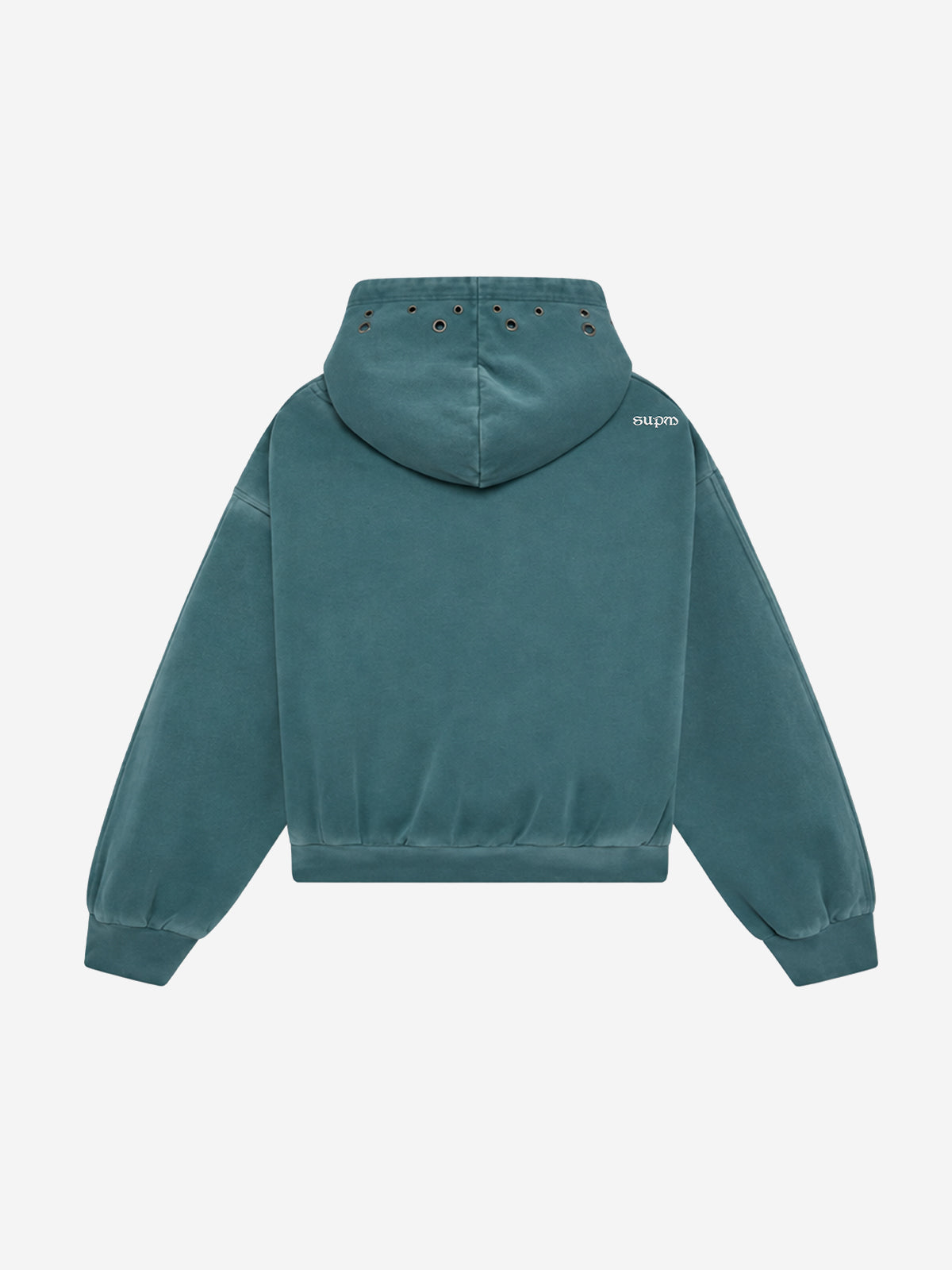 Vintage-Wash Heavyweight Denim Hoodie