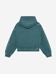 Vintage-Wash Heavyweight Denim Hoodie