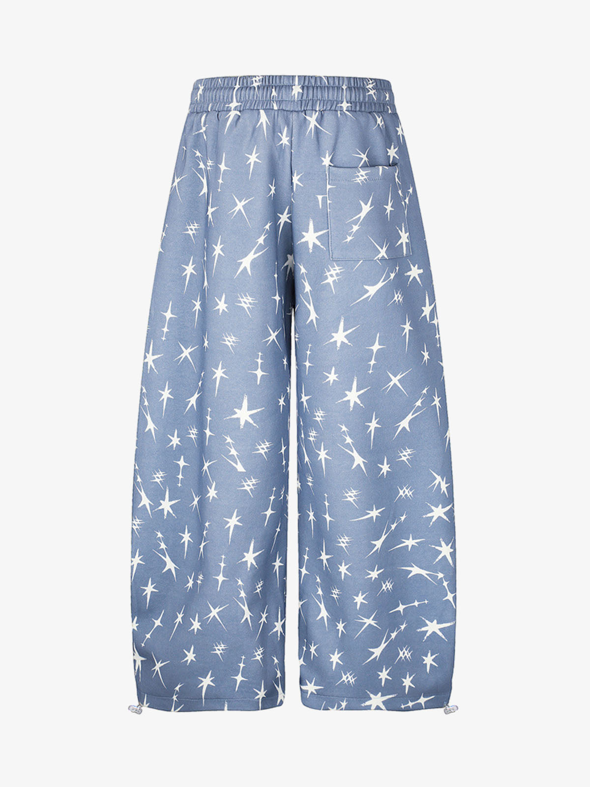 All-Over Star Pleated Baggy Sweatpants