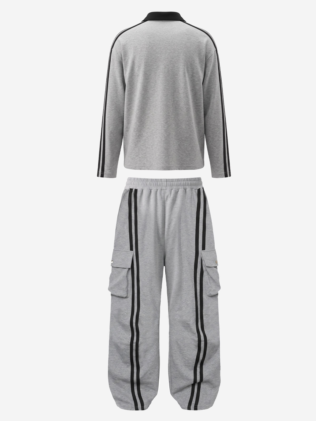 Scorpion Appliqué Color Block Striped Tracksuit