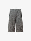 Cotton Leopard Print Bermuda Shorts for Men 