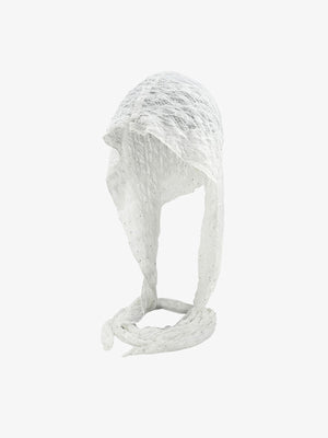 Elegant Lace Bonnet with Adjustable Ties for Versatile Styling 