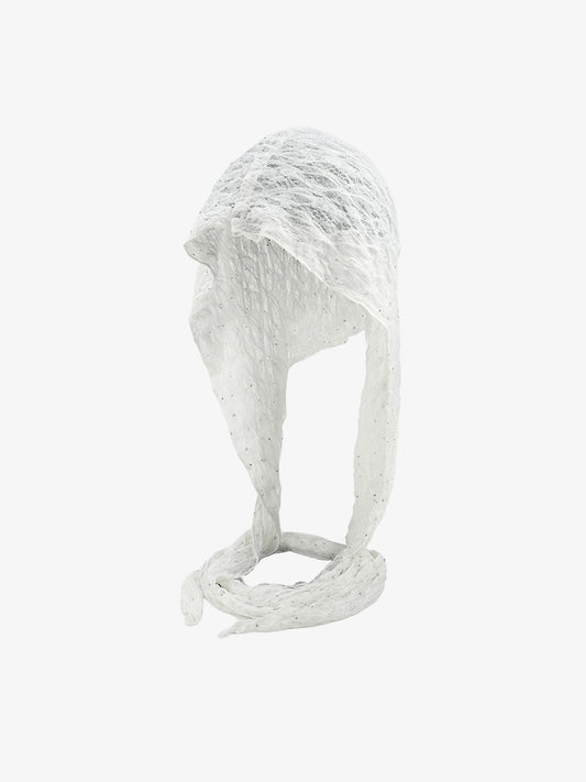 Elegant Lace Bonnet with Adjustable Ties for Versatile Styling 