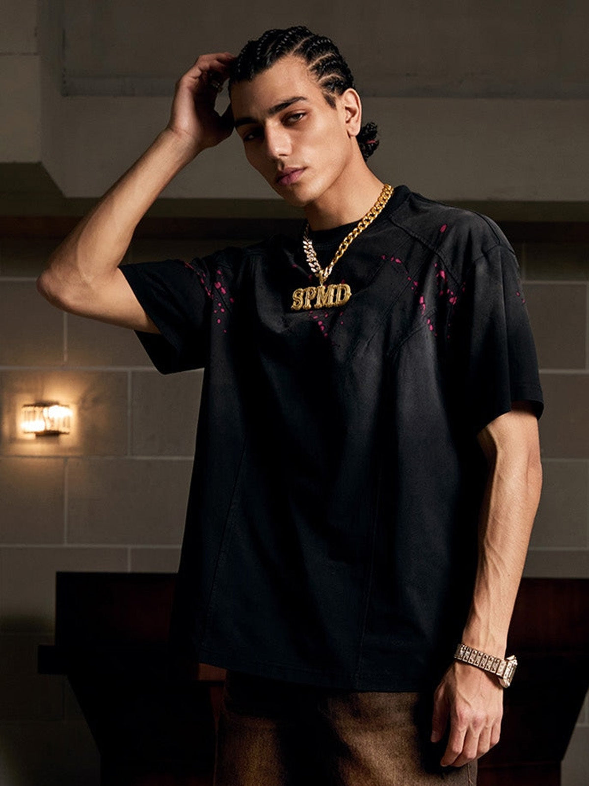 Vintage Washed Dot Spray T-Shirt