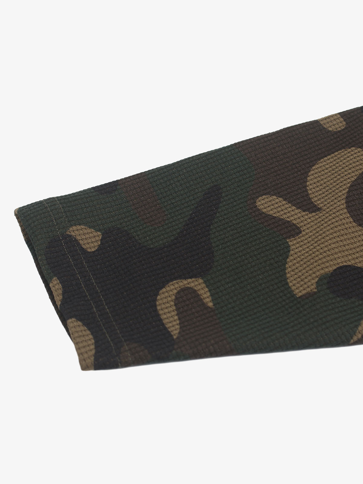 Camo Letter Foam Graphic Waffle Long Sleeve Tee