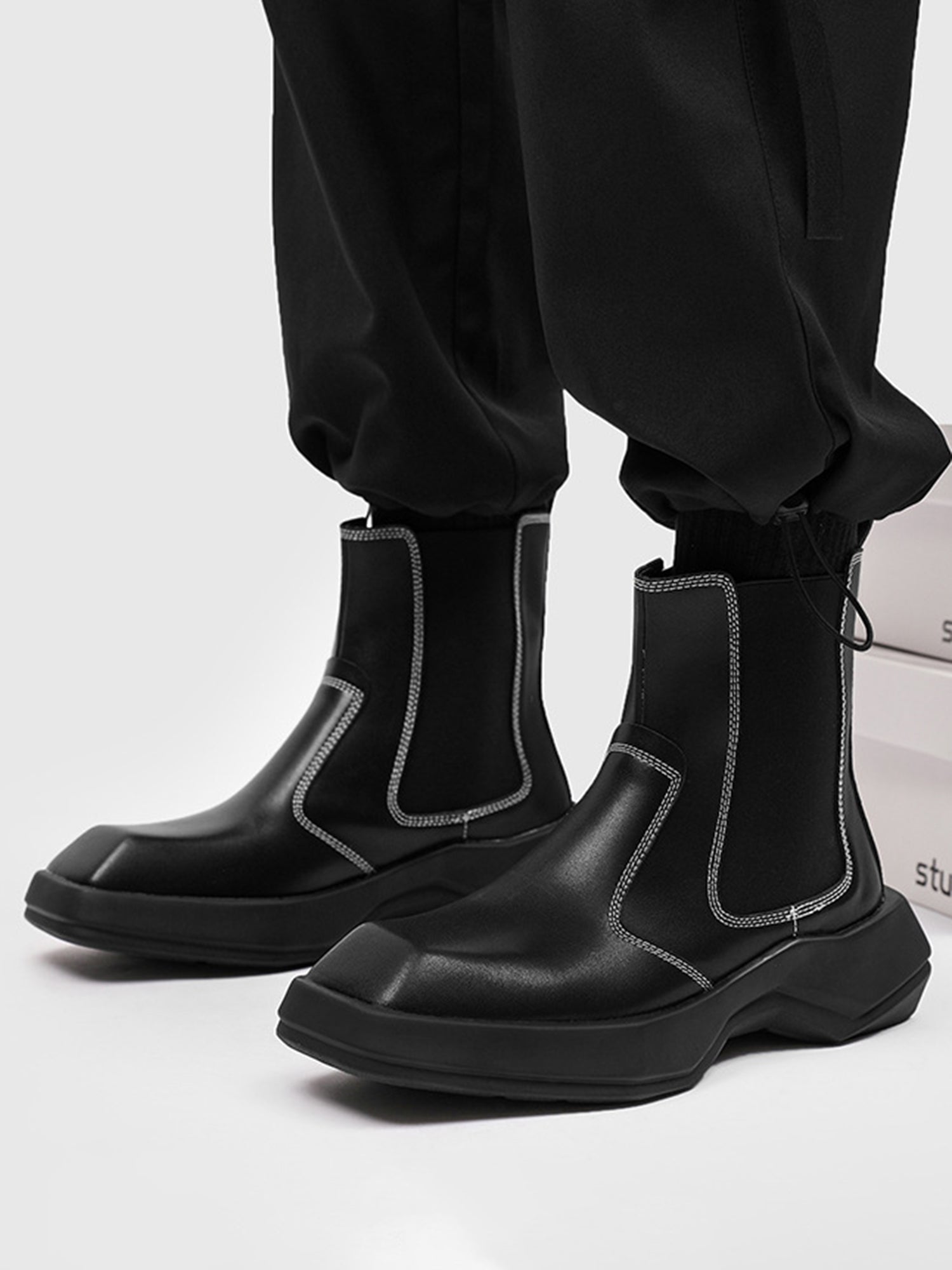 British Style High Top Versatile Chelsea Motorcycle Boots