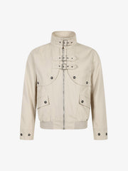 Button-Detail Techwear Work Jacket