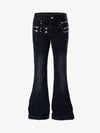 Low Rise Multi-Zip Bootcut Jeans
