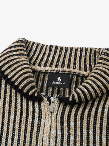 Striped Zip-Up Jacket for Casual Elegance 