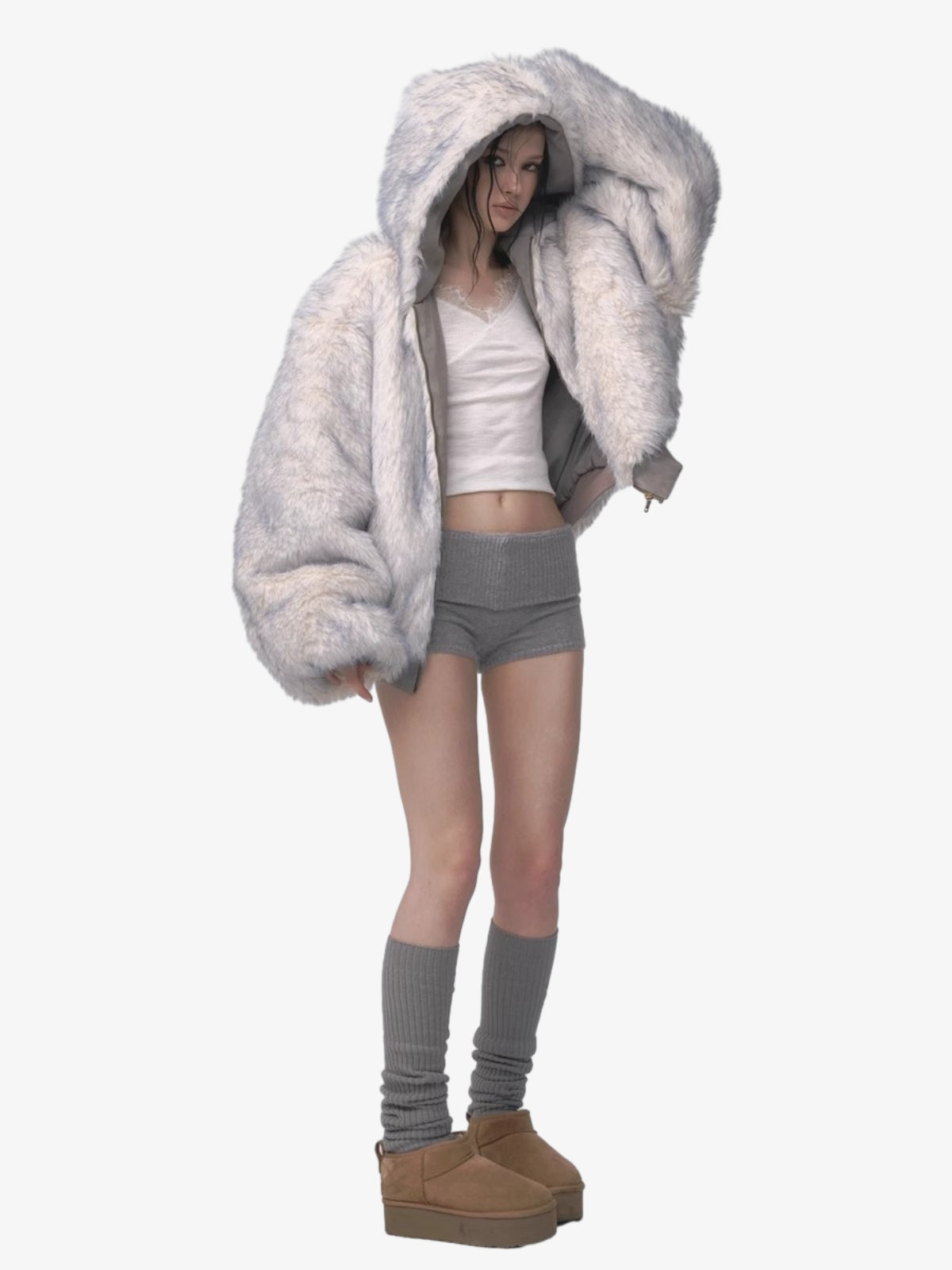 Winter Warmth Bomber Jacket with Faux Fur Trim - Stylish and Cozy Outerwear for Cold Weather 