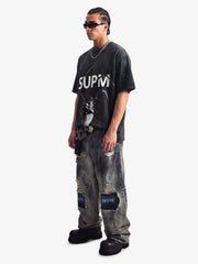 Vintage Spider Graphic Washed T-Shirt 