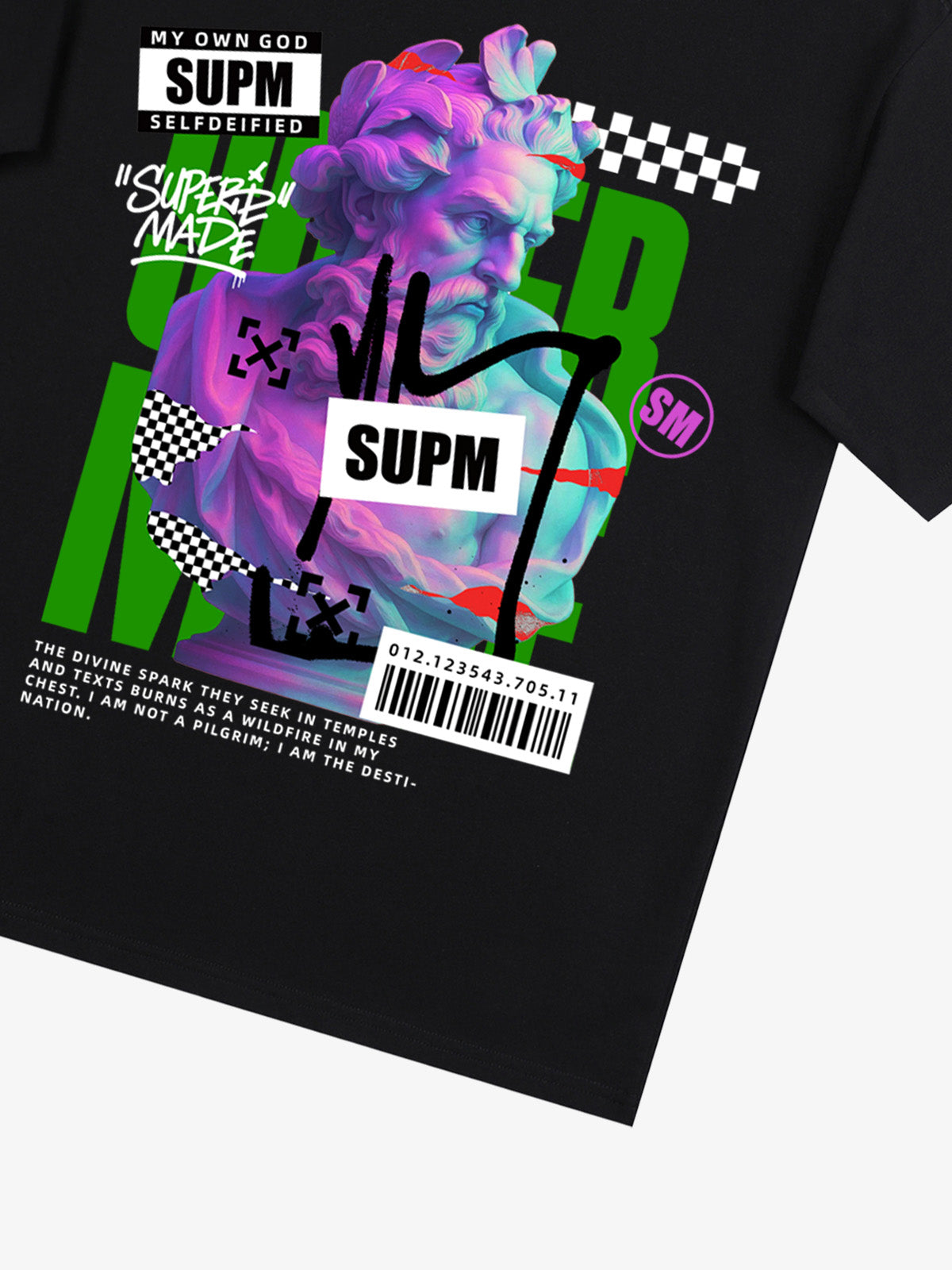 Unique Graphic T-Shirt with Bold Artistic Design for Men 