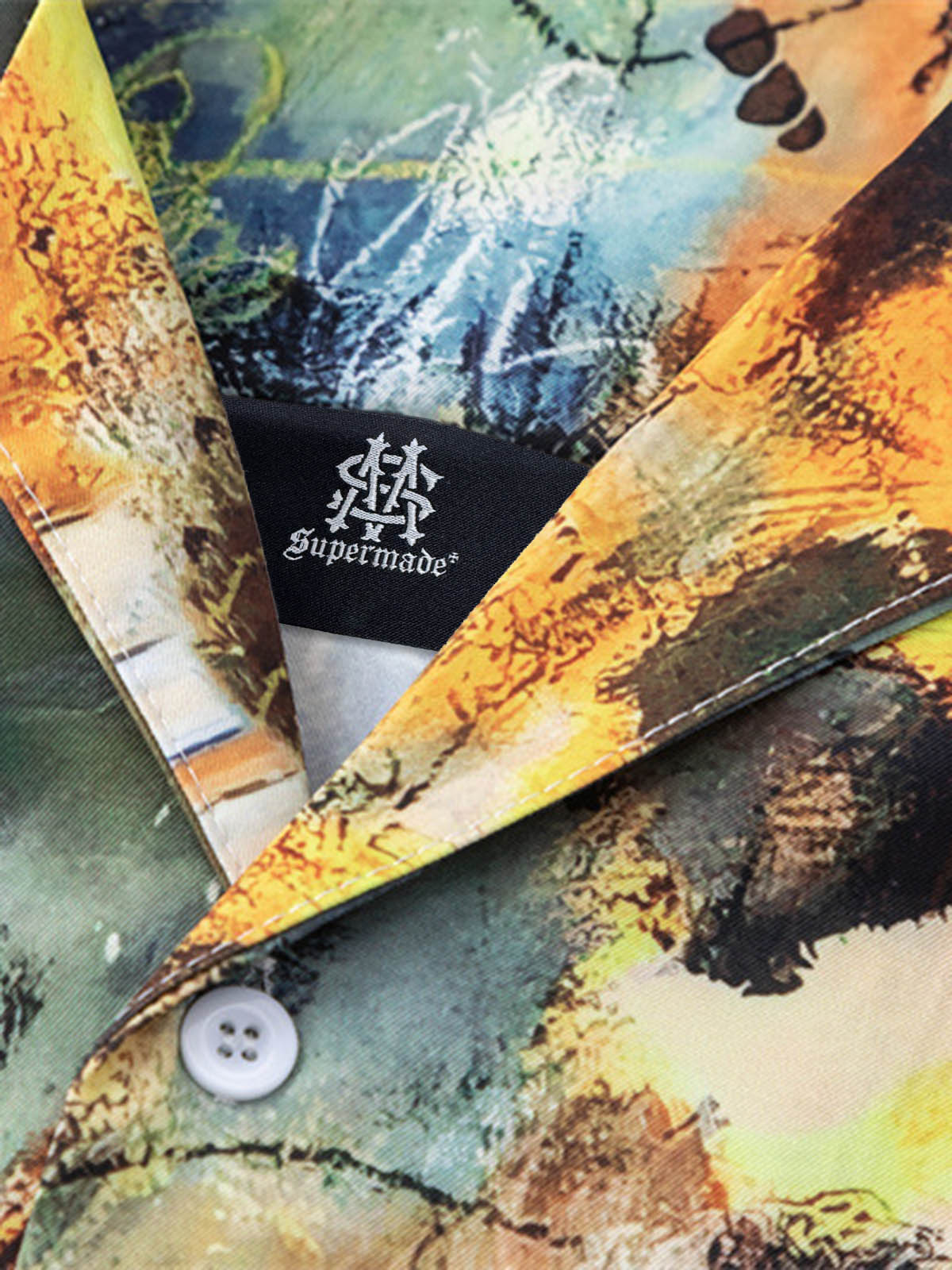 Thesupermade Oil Painting Print Short-sleeved Shirt 