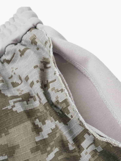 Retro Camouflage Star Patch Colorblock Casual Pants 