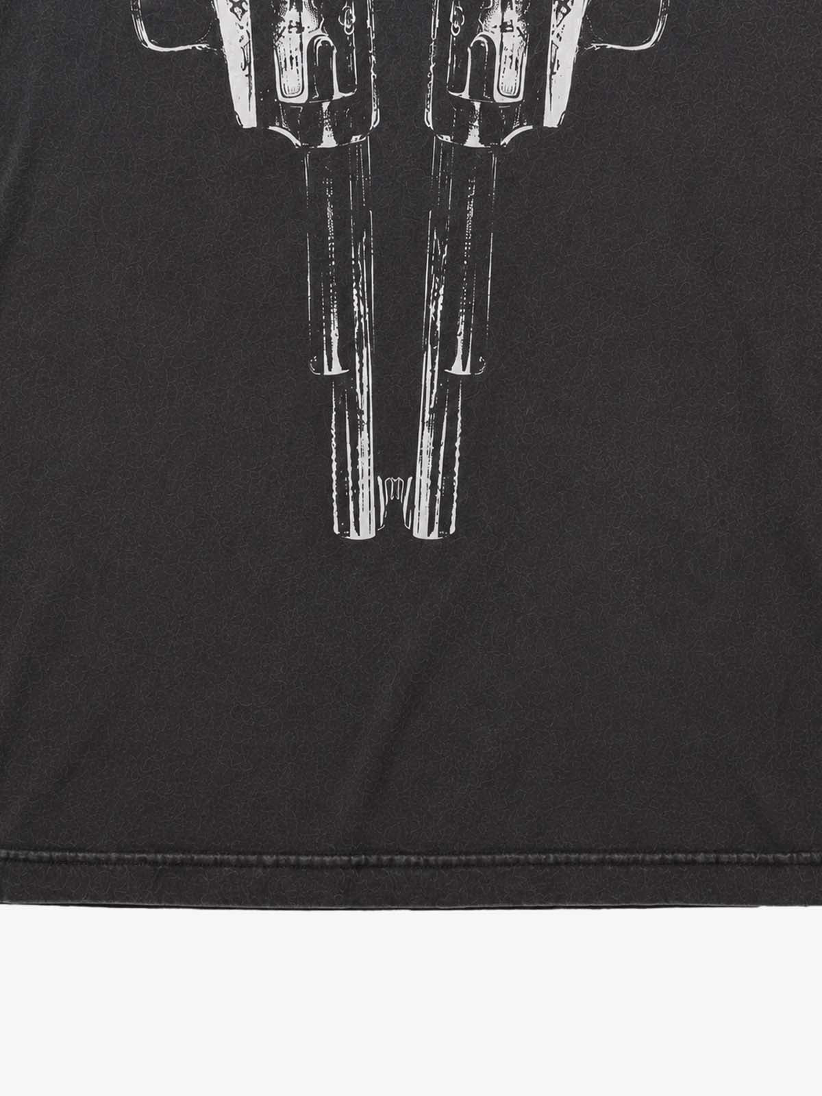 Revolver Graphic Distressed Long Sleeve Tee