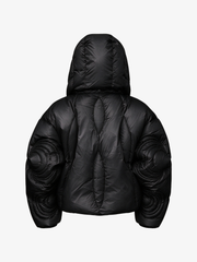 Sculpted Quilted Oversized-Hood Padded Coat