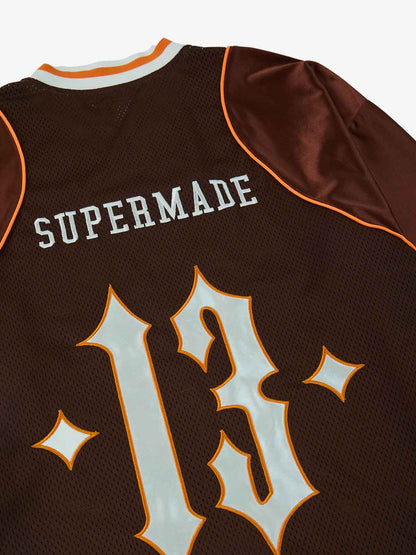 Supermade American Gothic Font Satin Mesh Jersey 