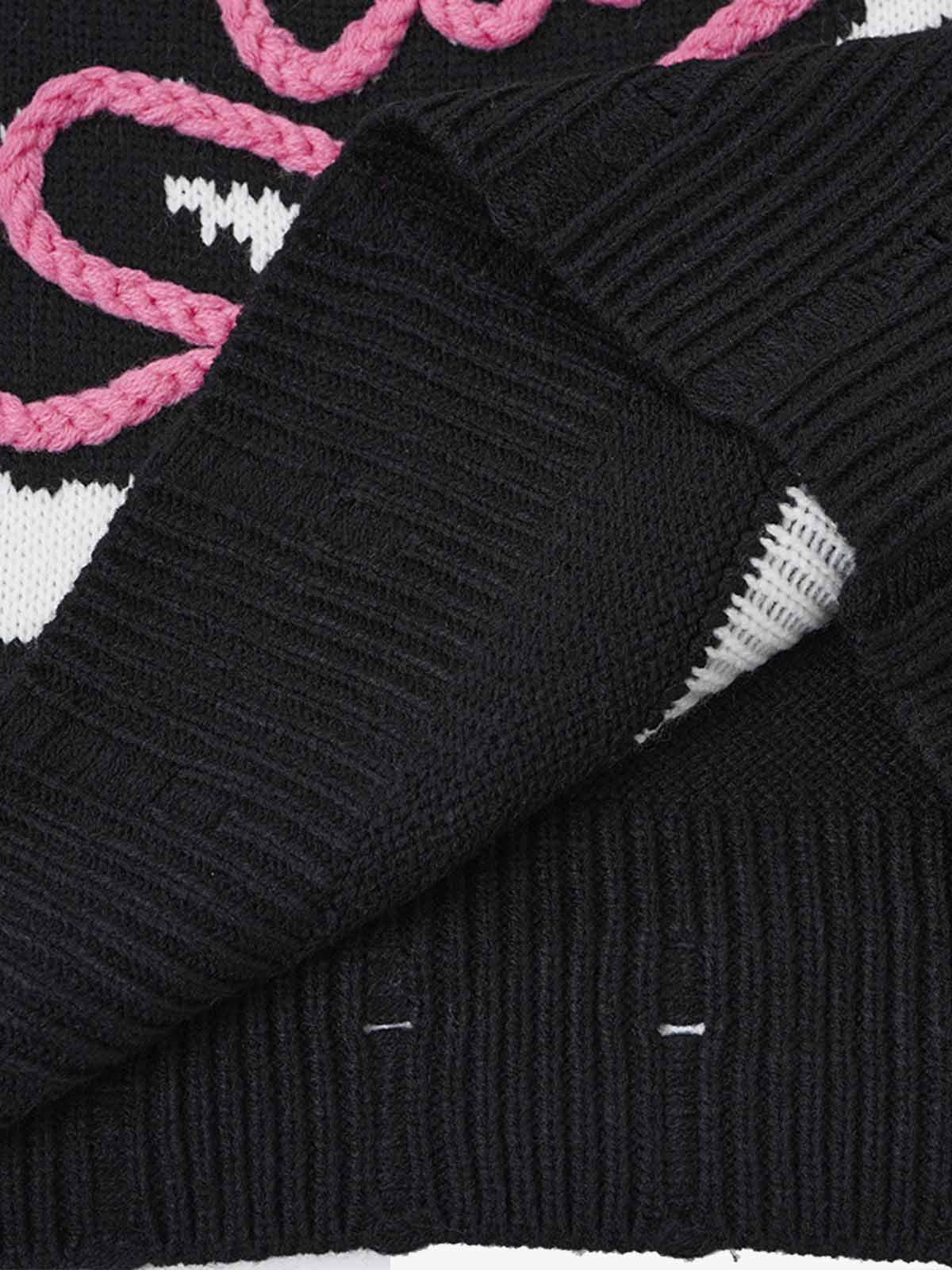 Skull Skeleton Graphic Knit Sweater