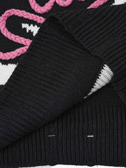 Skull Skeleton Graphic Knit Sweater