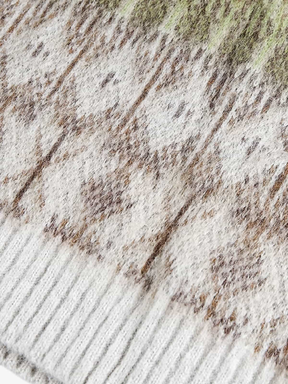 Colorful Knit Vest with Geometric Patterns for Women 