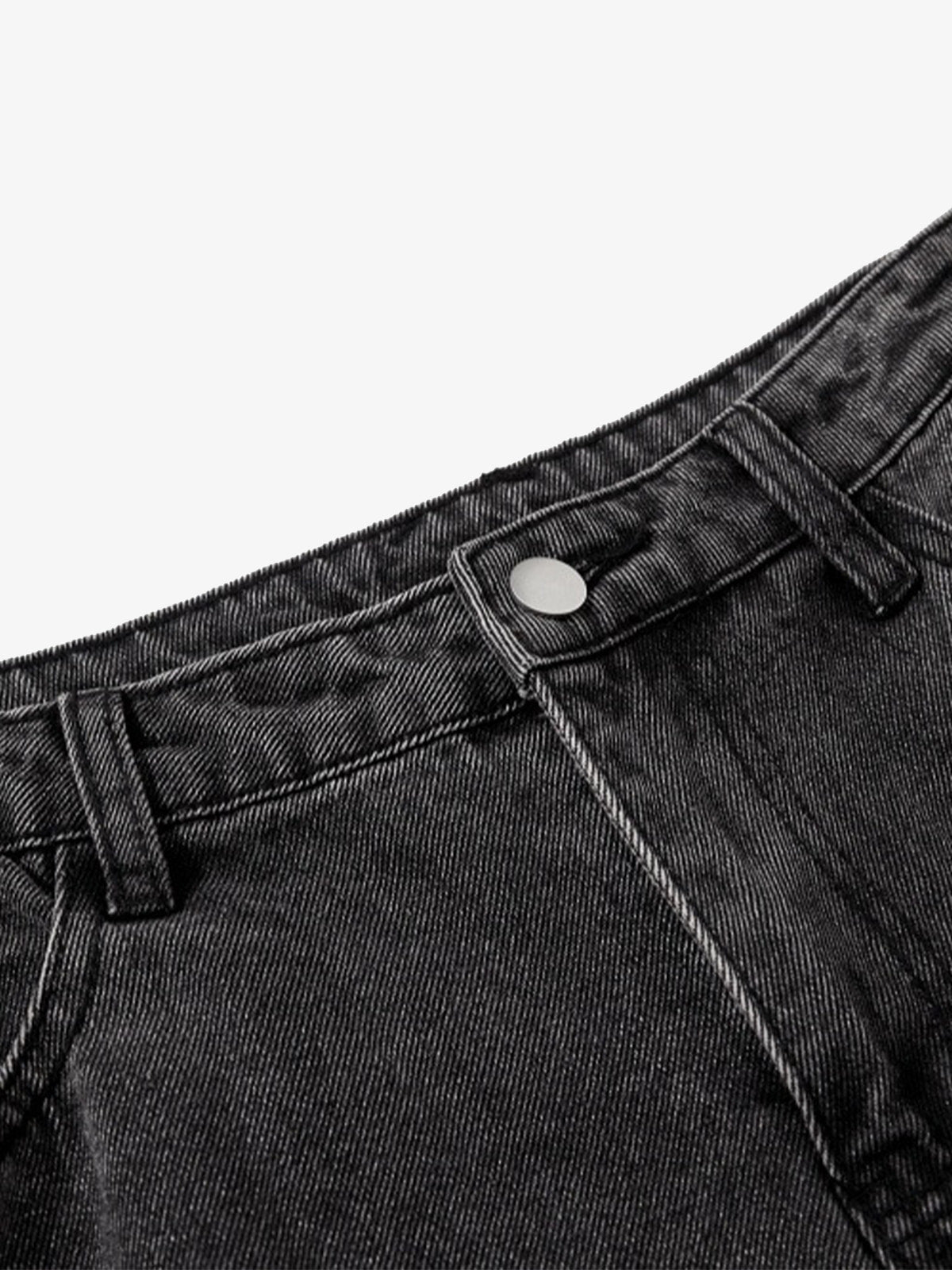 Oversized Vintage Cargo Pants with Multiple Pockets and Adjustable Straps 