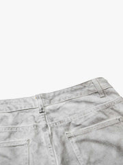 Heavy-duty Waxed Flared Jeans