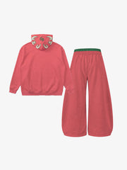 Scorpion Skeleton Graphic Hoodie & Wide-Leg Sweatpants Set