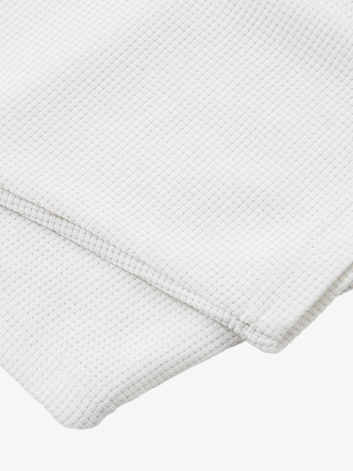 Thesupermade Letter Print Waffle Long-sleeved T-shirt 