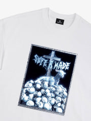 Gothic Cross Skull Graphic T-Shirt 
