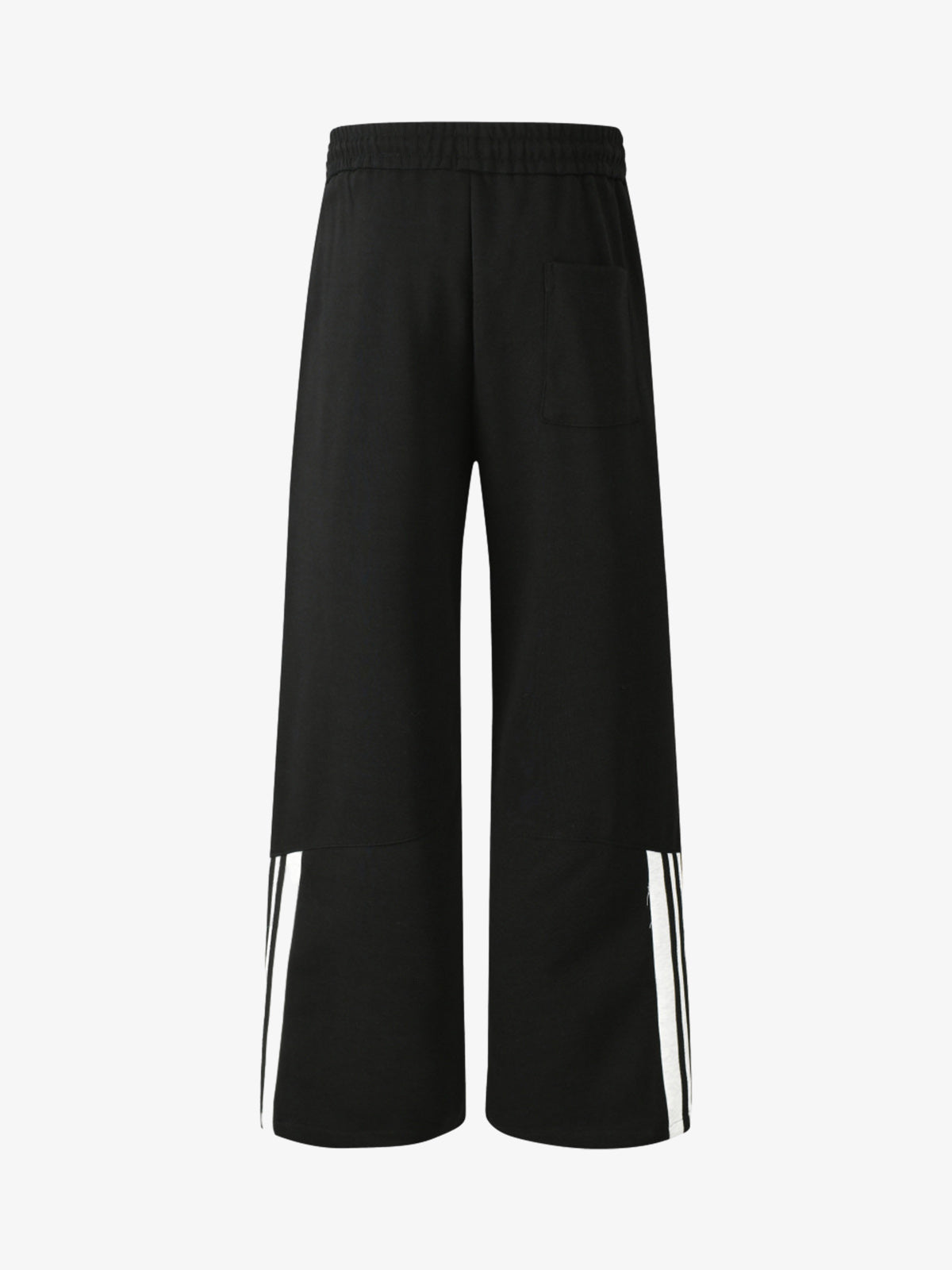 Retro Motorcycle Colorblock Structure Drape Pants 