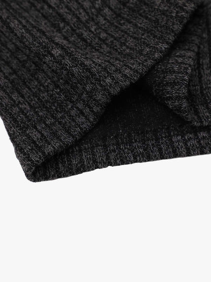 Black Knit Sleeveless Vest with Contrast Frog Closure Detail – Streetwear Tank Top