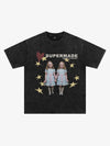 Washed Distressed Twin‑Graphic Tee