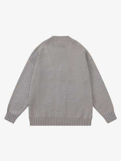 Cotton Blend Oversized V-Neck Cardigan Sweater for Men and Women 