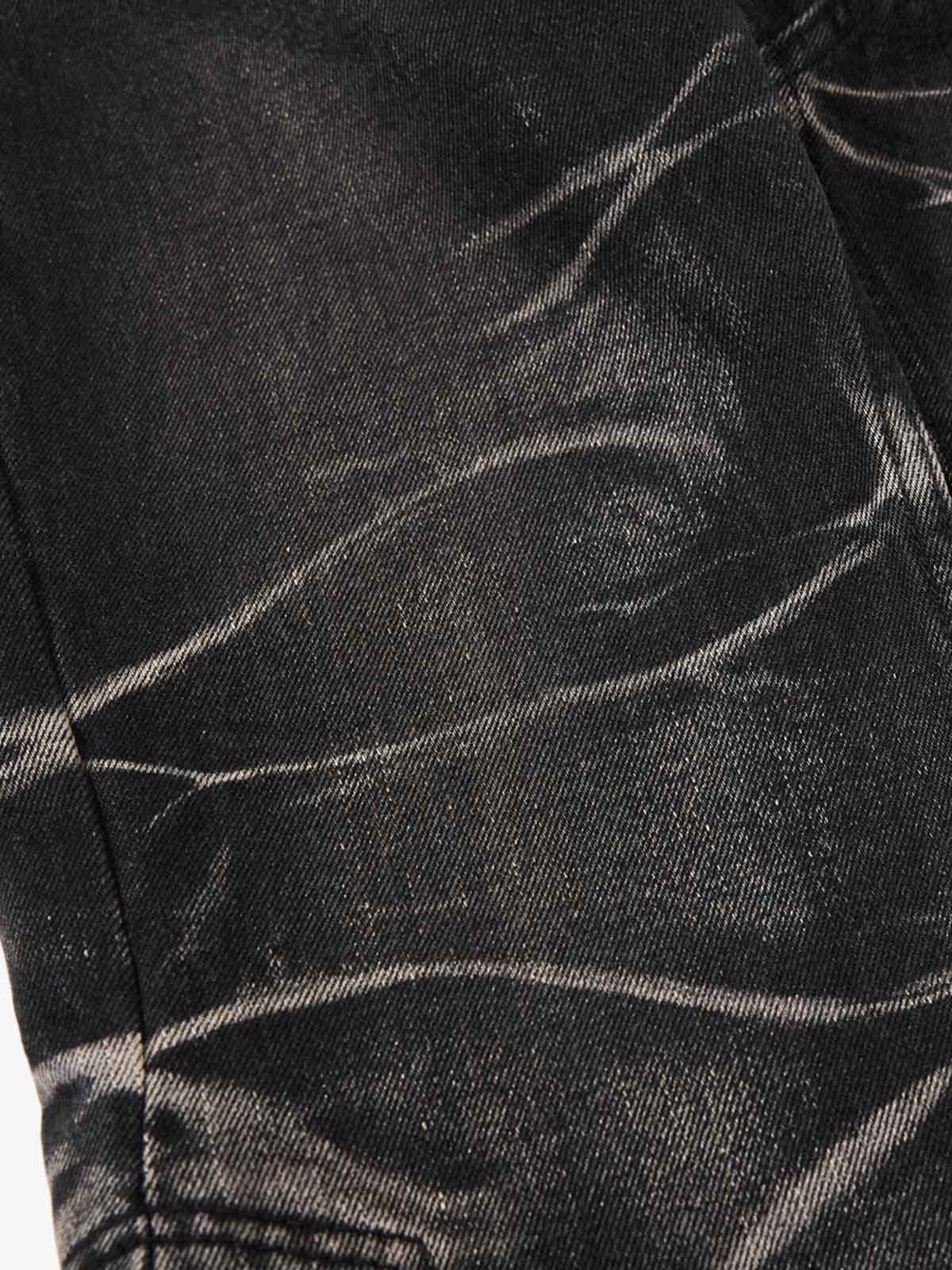 Button Fly Whiskering Bootcut Jeans