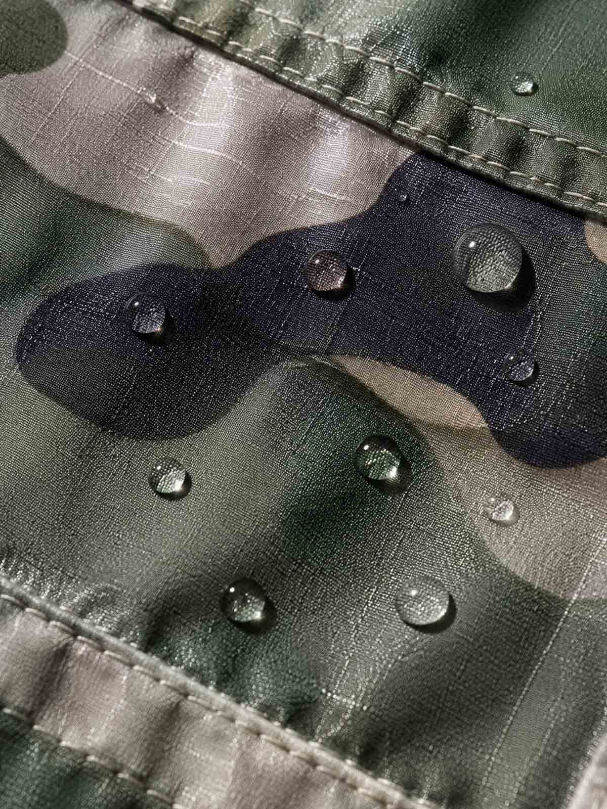Camo Graphic Patch Hooded Jacket & Cargo Pants Set