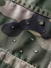 Camo Graphic Patch Hooded Jacket & Cargo Pants Set
