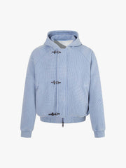 Distressed Waffle Metal Buckle Jacket