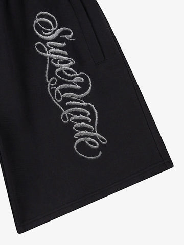 Zip Pocket Embroidered Shorts