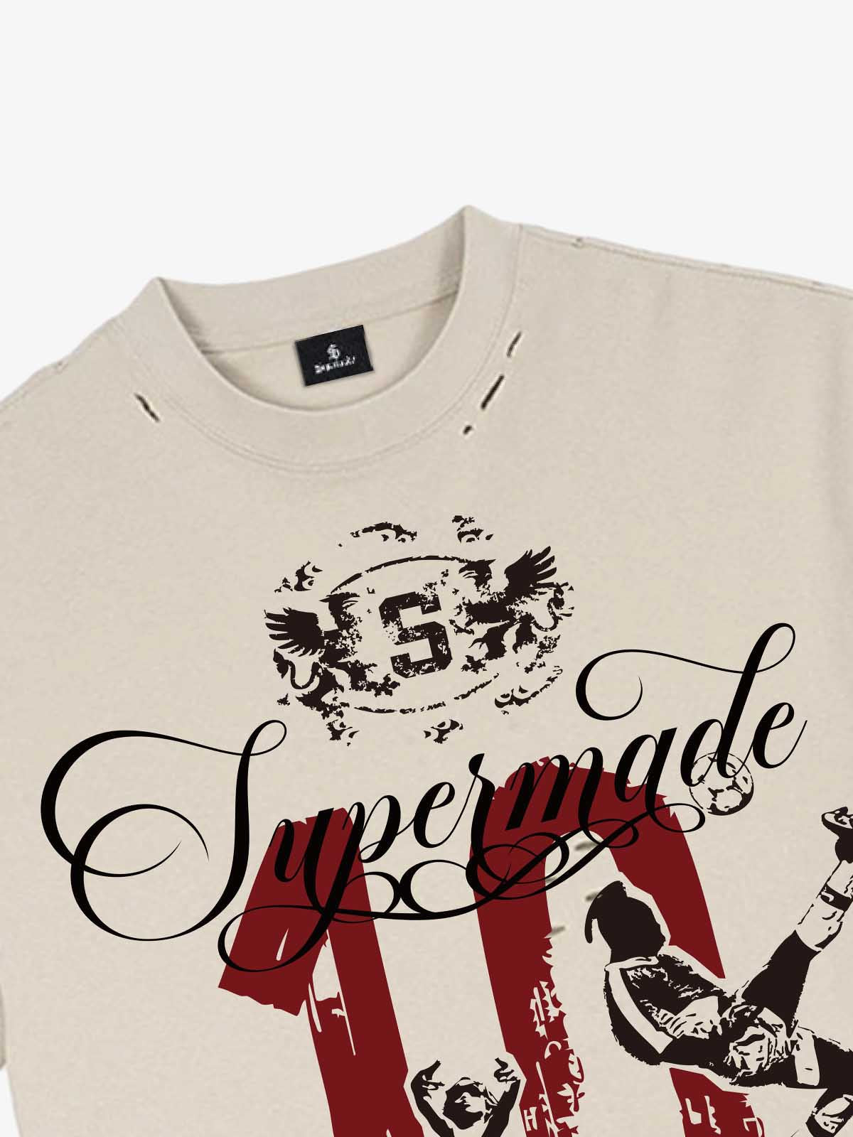 Short Distressed Letter 10 T-shirt 