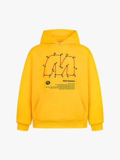 Unique Retro Letter Print Graphic Hoodie 