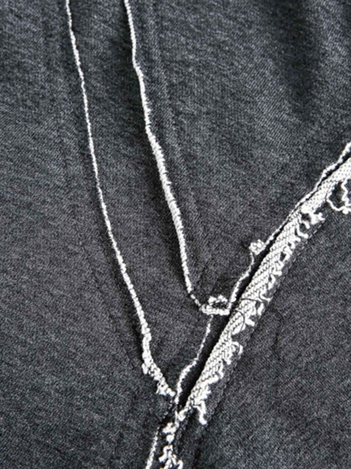 Stylish Distressed Hoodie with Zip-Up Design for Casual Wear 