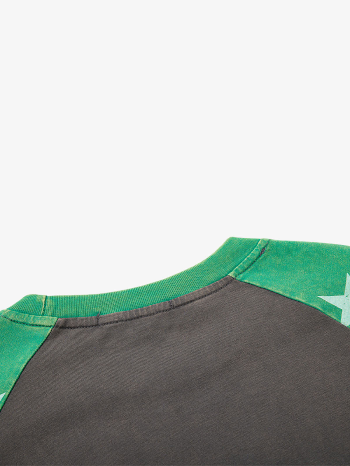 Distressed Star Graphic Raglan Long Sleeve Shirt