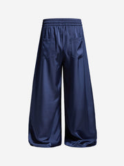 Script Letter Graphic Drawstring Wide-Leg Pants