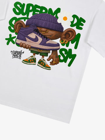Street Cartoon Sneaker Graffiti Sneaker T-shirt 