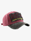 Distressed Baseball Cap with Embroidered Lettering - Perfect for Casual Wear and Outdoor Activities 